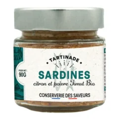 Tartinade bio de sardines au citron et poivre de Timut Conserverie des Saveurs - 90 g