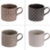 Tasse déjeuner en gré multicolore Eyran - 41 cl (Livré aléatoirement parmi 4 modèles assortis)