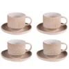 Tasses et sous tasses en grès Coffret Miyaki - 4 x 18 cl