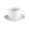 Tasse à thé avec sous-tasse en porcelaine blanche Ecume - 22 cl
