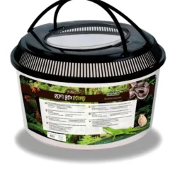 Terrarium en plastique coloris noir Reptile Planet Repti Box Round - 30 x 19 cm