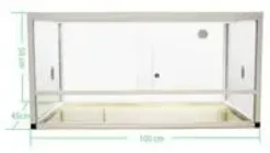 Terrarium pour reptile coloris blanc en aluminium Reptile Planet Élégance – 100 x 45 x 50 cm