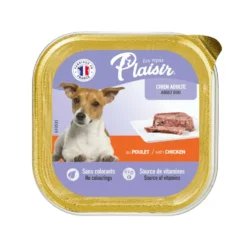 Terrine au poulet Plaisir pour chien en barquette 150 g