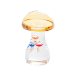 Thermomètre de Galilée en verre en forme de champignon - 7 x 6,8 x H 15 cm