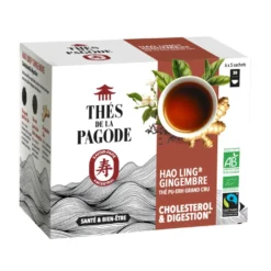 Thé Hao Ling au gingembre bio et équitable Thés de la Pagode - 30 sachets