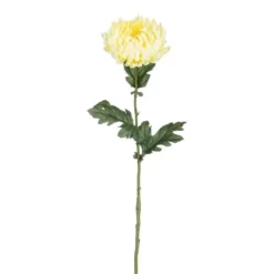 Tige de chrysanthème artificiel en plastique recyclé jaune - 76 cm