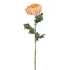 Tige de chrysanthème artificiel en plastique recyclé pêche - 76 cm