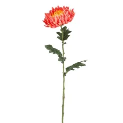 Tige de chrysanthème artificiel en plastique recyclé rose - 76 cm