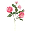 Tige de dahlia artificielle en plastique recyclé rose - 67 cm