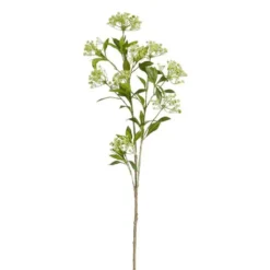 Tige de gypsophile artificiel vert en plastique recyclé - 106 cm