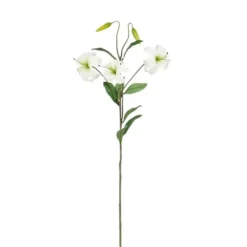 Tige de lys tigre artificiel en plastique recyclé crème - 106 cm