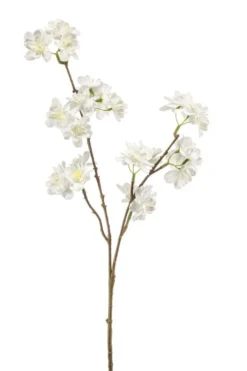 Tige de pommier artificielle à fleurs blanches - Ø 15 x H 72 cm