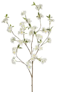 Tige de pommier artificielle à fleurs blanches - Ø 35 x H 120 cm