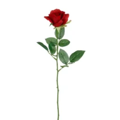 Tige de rose recyclée rouge - 62 cm