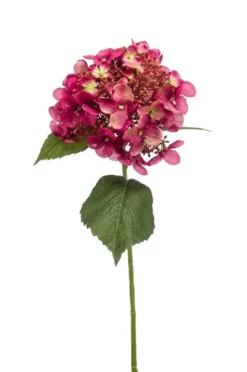 Tige d’Hortensia artificiel fuchsia - Ø 17 x H 50 cm
