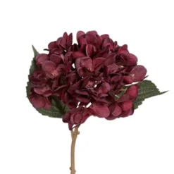 Tige d’hortensia artificielle bordeaux - 45 cm