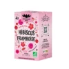 Tisane plaisir bio hibiscus et framboise Romon Nature - les 16 sachets