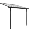 Toit terrasse coloris gris en aluminium - 3 x 3,07 m