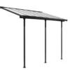 Toit terrasse coloris gris en aluminium - 5,01 x 3,07 m