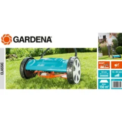 Tondeuse hélicoïdale 330 classic Gardena de 39 x 39 x 57 cm