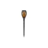 Torche solaire noire imitation flamme à LED blanc chaud Ø 14 x H 70 cm