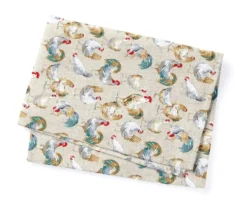 Torchon en coton coloris beige Monique - 50 x 70 cm