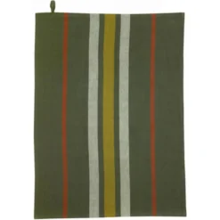 Torchon recyclé Lave Yuna coloris vert en coton - 50 x 70 cm