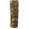 Totem polynésien Tiki Aro coloris bois en bois de coco - 50 cm