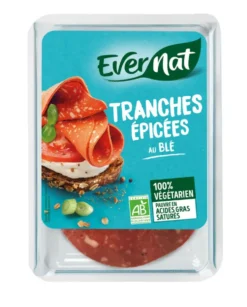 Tranches végétariennes épicées au blé bio Evernat - 100 g