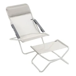 Transabed colorblock seigle Lafuma Batyline® coloris beige en polyester - 66,5 x 93 x 88 cm