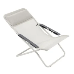 Transabed colorblock seigle Lafuma Batyline® coloris beige en polyester - 66,5 x 93 x 88 cm