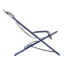 Transat transaswing colorblock rayure Lafuma coloris bleu en acier - 60 x 83 x 91 cm
