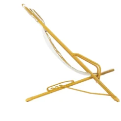 Transat transaswing colorblock rayure Lafuma coloris jaune en acier - 60 x 83 x 91 cm