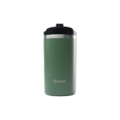 Travel mug isotherme en inox Qwetch Matt kaki - 350 ml