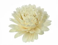 Tête de fleur de Sola blanche à suspendre Naturalys - Ø 25 cm