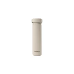 Tube de transport en inox coloris sable pour 12 pastilles Solid Drinks Qwetch