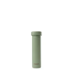 Tube de transport en inox vert tilleul pour 12 pastilles Solid Drinks Qwetch