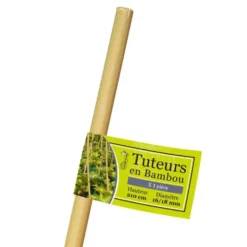 Tuteur coloris bois en bambou - 210 cm
