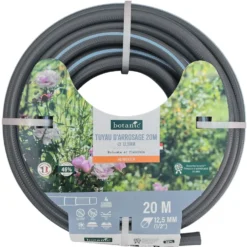 Tuyau d’arrosage 4 couches coloris gris - 20 m x Ø 12,5 mm