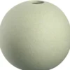 Vase boule soliflore en céramique vert Leonardo Bolla - Ø 10 x H 9 cm