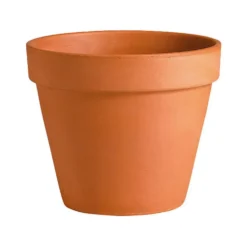 Vase brut rouge en terre cuite D.15 x H13,5