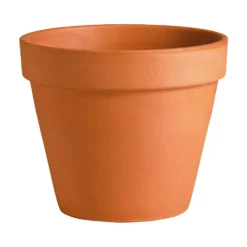 Vase brut rouge en terre cuite D.25 x H22,5