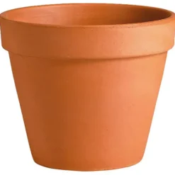 Vase brut rouge en terre cuite D.43 x H35