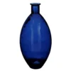Vase coloris bleu en verre recyclé Qin - Ø 29 cm
