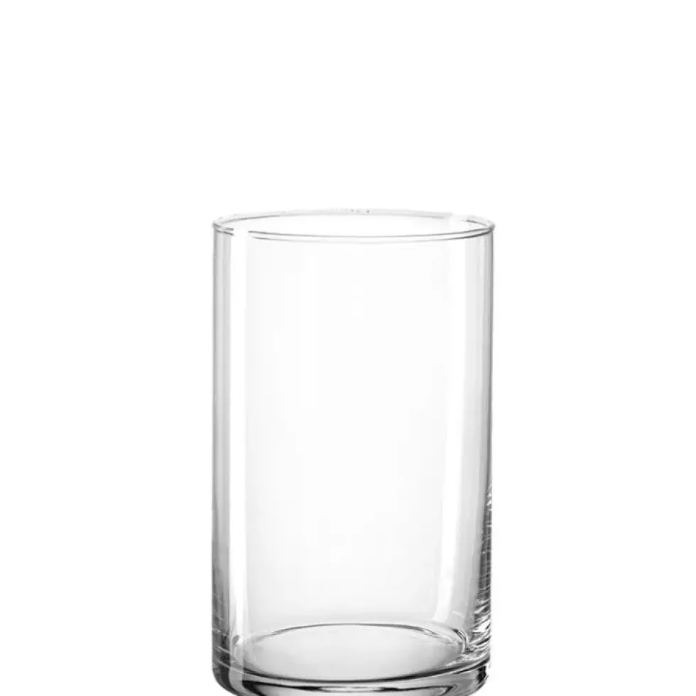 Vase cylindrique en verre transparent Montana Basic taille S - H 20 cm