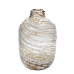 Vase décoratif Josh coloris marron en verre - 17 x 25,5 x 16 cm