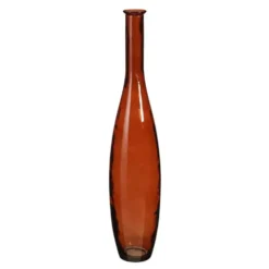 Vase en verre recyclé coloris rouille Kyara - Ø 20 x 100 cm