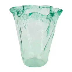 Vase en verre recyclé transparent petit modèle - Ø 17 x H 20 cm