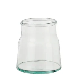 Vase en verre transparent Jolanda - Ø 19 x H 20 cm