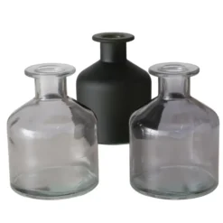 Vase Joku coloris noir en verre - Ø 8 cm